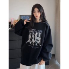 批发休闲套头卫衣女圆领<b class='q'>情侣</b><b class='q'>港风</b>流行<b class='q'>时尚</b>潮流潮牌新款气质慵懒