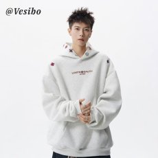 批发<b class='q'>男</b>生浅灰色刺绣卫衣<b class='q'>男</b>圆领秋季潮牌2025新款美式重磅长袖<b class='q'>体恤</b>衫潮