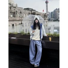 批发双面可穿格子连帽卫衣<b class='q'>男</b>同款女春秋2025新款=韩系慵懒风外套