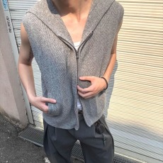 批发轻奢高端新款连帽毛衣马甲秋冬季<b class='q'>男</b>士老钱风针织开衫百搭马甲外套