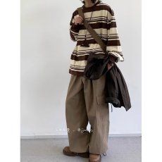 批发春秋季日系条纹套头长袖T恤男<b class='q'>女</b>学院风BF<b class='q'>卫衣</b>宽松海魂衫打底上衣