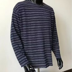 批发ins新款气质流行宽松毛边圆领条纹长袖<b class='q'>T</b><b class='q'>原宿</b><b class='q'>日系</b>百搭慵懒潮流简约