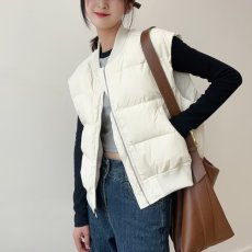 批发冬季新款高端<b class='q'>背心</b>棉服女短款时尚显瘦撞色加厚马甲衣宽松外套女潮