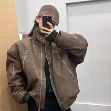 批发男士日系复古外套男款秋季宽松上衣棒球服飞行员夹克2025新款男装