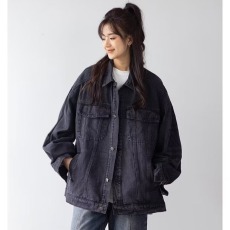 批发ins韩国复古高街水洗宽松慵懒风百搭显瘦<b class='q'>牛仔外</b>套夹克上衣男女