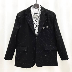 批发高级感星空烫金西装<b class='q'>男</b>夜店发型师秋冬季新款潮流垫肩高端西服外套