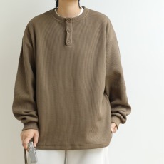 批发亨利领<b class='q'>长袖</b>t恤男士秋季2025新款美式复古上衣卫衣宽松圆领打底衫