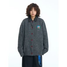 批发美式潮牌开衫圆领刺绣宽松休闲慵懒风毛衣外套简约百搭针织衫<b class='q'>男装</b>