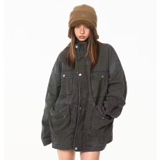 批发<b class='q'>牛仔外</b><b class='q'>套男</b>秋季复古痞帅工装休闲夹克ins潮牌青少年百搭翻领上衣