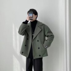 批发毛呢大衣男士休闲春秋季外套潮流春装<b class='q'>男装</b>一整套搭配帅气<b class='q'>风衣</b>