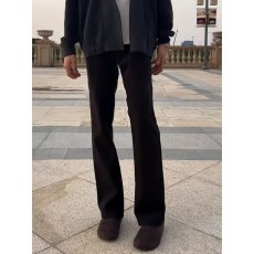 批发黑色柳叶弯刀西裤男春秋cleanfit美式<b class='q'>修身</b>显瘦直筒裤微喇加绒长裤