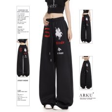 批发2025春秋时尚休闲针织运动直筒男女<b class='q'>裤子</b>潮流宽松百搭工装大码卫裤