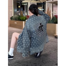 批发复古做旧男款春秋季水洗夹克十字架烫钻宽松提花<b class='q'>牛仔外</b><b class='q'>套男</b>女款潮