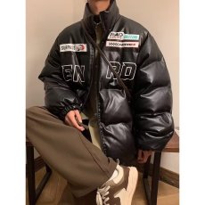 批发机车服pu皮棉服美式复古骑行服刺绣棉衣秋冬飞行夹克男女潮牌