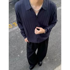 批发先生简约宽松韩版纯色翻领针织<b class='q'>衫</b>条纹半拉链慵懒风<b class='q'>男</b>毛衣<b class='q'>polo</b><b class='q'>衫</b>