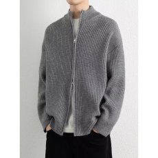 批发毛衣开衫男针织衫立领<b class='q'>外套</b>秋季男装潮流<b class='q'>修身</b>线衣外穿纯色休闲上衣
