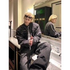 批发美式街头机车<b class='q'>牛仔外</b><b class='q'>套男</b>春秋潮牌宽松休闲水洗做旧骑行服夹克