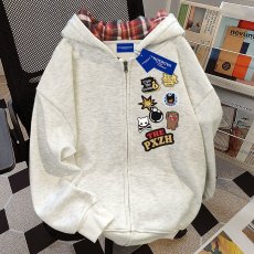 批发美式街头徽章字母图标棒球服外套男女宽松情侣休闲高街夹克