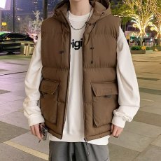 批发2025冬季时尚休闲羽绒棉马甲<b class='q'>男</b>女简约百搭坎肩马甲保暖<b class='q'>背心</b>外套