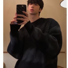 批发百搭冬季潮流圆领套头气质新款针织衫长袖毛衣2022休闲潮男流行