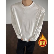 批发日系复古设计感长袖<b class='q'>t</b><b class='q'>恤</b>男女秋冬款重磅百搭休闲上衣内搭打底衫