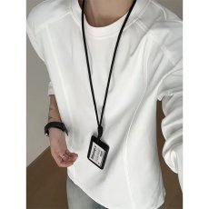 批发2025新款白色重磅长袖<b class='q'>t</b><b class='q'>恤</b>男女秋季潮牌正肩上衣休闲内搭打底衫