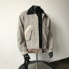 文艺简约流行ins千鸟格夹克潮流时尚气质百搭新款原宿日系慵懒