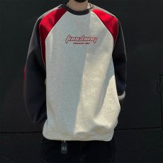 批发2025秋装新款休闲<b class='q'>个性</b>拼接撞色字母设计感圆领卫衣长袖<b class='q'>T</b><b class='q'>恤</b>上衣潮