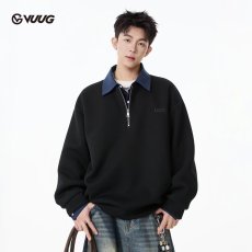 批发假两件男女卫衣春秋季新款POLO衫休闲宽松潮牌翻领上衣服长袖<b class='q'>T</b><b class='q'>恤</b>