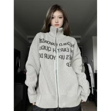 批发秋冬新款拉链针织开衫男<b class='q'>日系</b>简约百搭中性风基础款毛衣<b class='q'>外套</b>