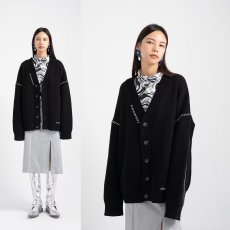 批发秋冬季<b class='q'>日系</b>复古慵懒风针织开衫<b class='q'>外套</b>情侣宽松黑色毛线衣秋装