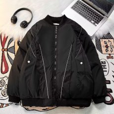 批发棒球领<b class='q'>棉衣</b>男2025春秋季新款时尚韩版休闲飞行员工装上衣外套