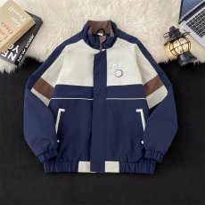 批发美式复古撞色拼接设计感工装夹克男女上衣春秋宽松开衫情侣<b class='q'>外套</b>