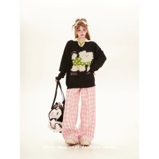 批发2025年新款圆领针织衫<b class='q'>男</b>女秋冬季复古慵懒风情侣休闲打底毛衣