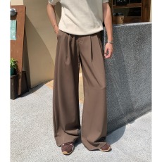 批发秋季基础款西裤男cleanfit直筒宽松西<b class='q'>装裤</b>子高街潮牌阔腿休闲长裤