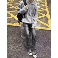 批发秋冬复古牛仔裤男款<b class='q'>时尚</b>修身小脚<b class='q'>休闲</b>长裤子夏弹力青年怀旧烟灰色