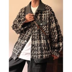 批发<b class='q'>男</b>日常春秋冬原宿<b class='q'>夹克</b>翻领长袖日系新款潮流流行标准时尚都市简约