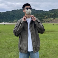 批发2025春秋痞帅外套<b class='q'>男</b>ins高街潮牌港风日系原宿风韩版潮流宽松<b class='q'>夹克</b>