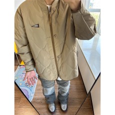 批发菱形格夹棉棒球服<b class='q'>外套</b>秋冬男款保暖棉衣美式潮牌痞帅棉服夹克