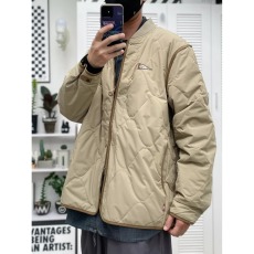 批发美式菱形格棉服男冬季潮牌夹棉保暖棉衣夹克加厚棒球服<b class='q'>外套</b>