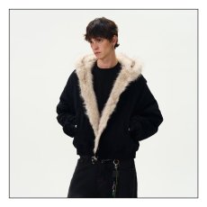 批发美式cleanfit毛茸茸座山雕连帽夹克棉服男女冬季加厚短款工装<b class='q'>外套</b>