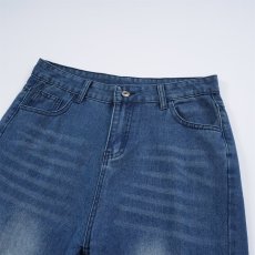 批发弹力牛仔裤<b class='q'>女</b>春秋季2025新款松紧高腰宽松秋冬款直筒垂感阔腿<b class='q'>长裤</b>