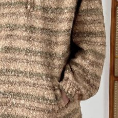 批发2024新款秋冬毛呢连帽卫衣<b class='q'>男</b>日系潮牌宽松<b class='q'>休闲</b>条纹套头<b class='q'>外套</b>