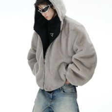 重磅双面穿卫衣男女宽松连帽开衫美式休闲运动外套情侣百搭春秋季