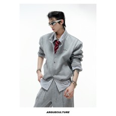 批发美式复古假两件卫衣<b class='q'>男</b>翻领简约潮牌宽松<b class='q'>休闲</b>百搭长袖上衣<b class='q'>外套</b>情侣