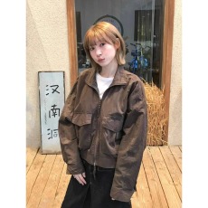 批发美式复古棕色做旧皮衣<b class='q'>外套</b><b class='q'>男</b>潮牌痞帅设计感小众情侣<b class='q'>休闲</b>翻领夹克