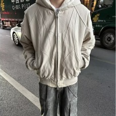 批发2025美式座山雕加绒棉服外套男冬季保暖宽松连帽工装<b class='q'>夹克</b>