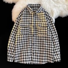 批发小香风<b class='q'>休闲</b><b class='q'>衬衫</b>外套<b class='q'>男</b>士设计感小众秋冬季潮牌高街<b class='q'>男</b>翻领工装<b class='q'>衬衣</b>