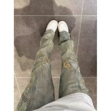 批发高端破洞牛仔裤男修身潮牌<b class='q'>春</b>夏季2026新款复古做旧显瘦刮烂小脚裤