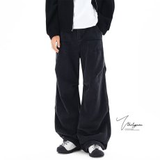 批发美式高街vibe伞兵工装<b class='q'>牛仔裤</b>复古水洗直筒宽松阔腿休闲长裤男